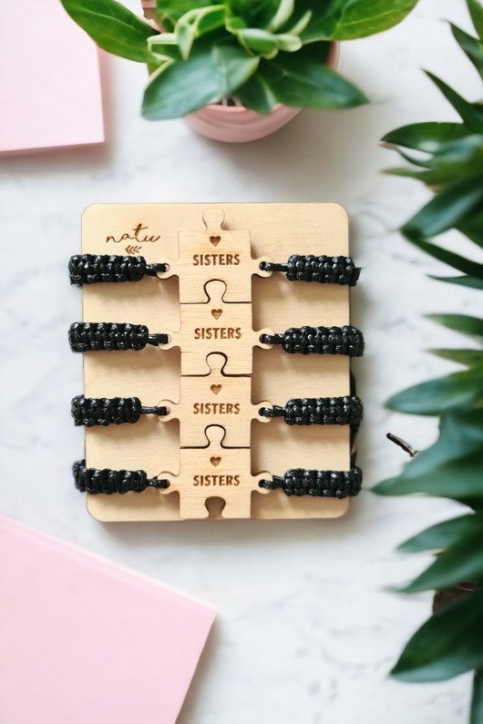 bransoletki na sznurku Bransoletki dla sióstr, przyjaciół 4 PUZZLE