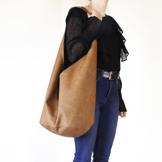 torby na ramię Short Boogi Bag ruda lekko przecierana