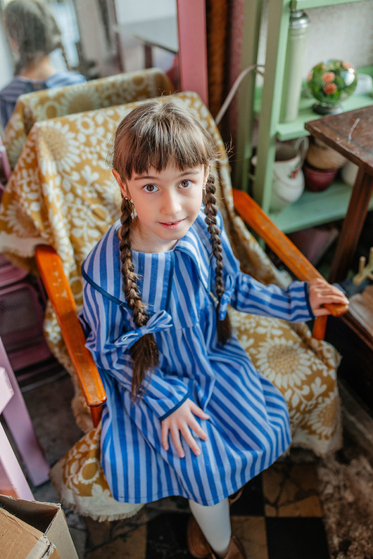 sukienki dla dziewczynki Sukienka blue vintage