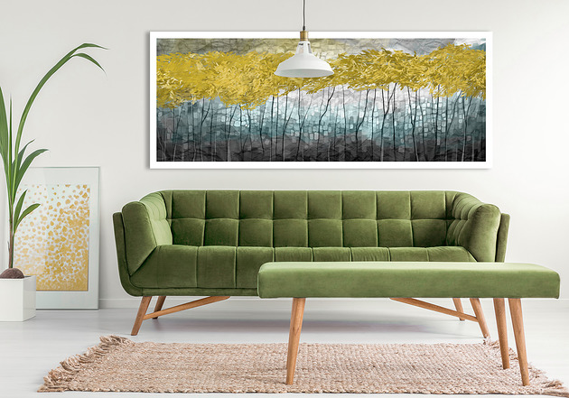 obrazy Obraz na płotnie pejzaż, las, drzewa- 150x60cm