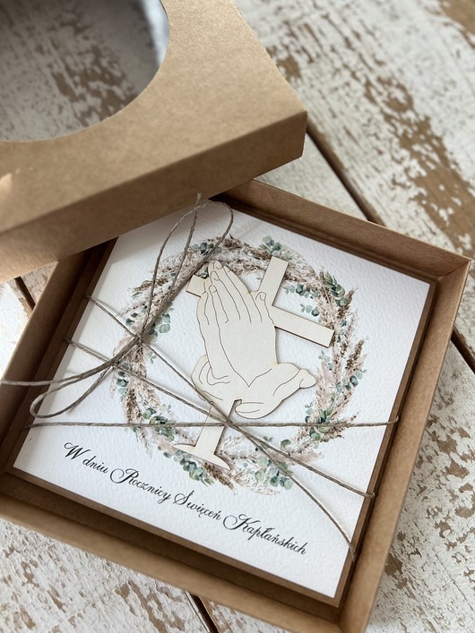 kartki scrapbooking Kartka dla księdza na rocznicę święceń kapłańskich