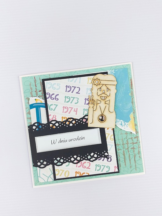 kartki scrapbooking Kartka uniwersalna "W dniu urodzin"