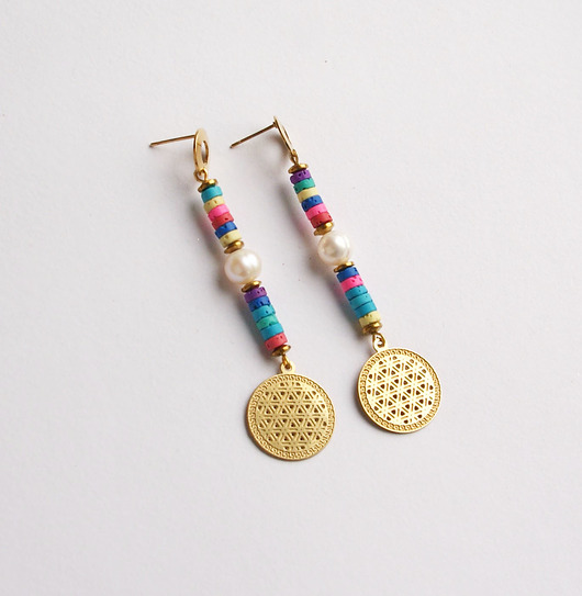 kolczyki z kamieniami Kolczyki SUMMER collection : długie