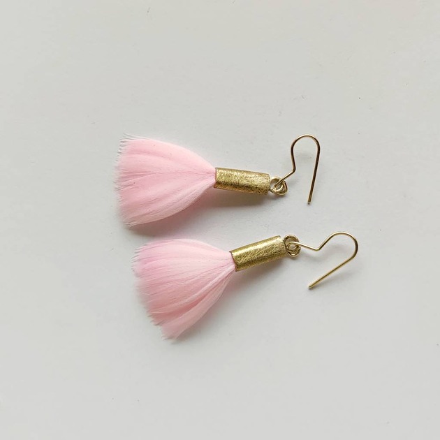 kolczyki z piórami PIÓRKO kolczyki