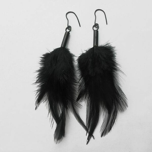 kolczyki z piórami PIÓRKO kolczyki