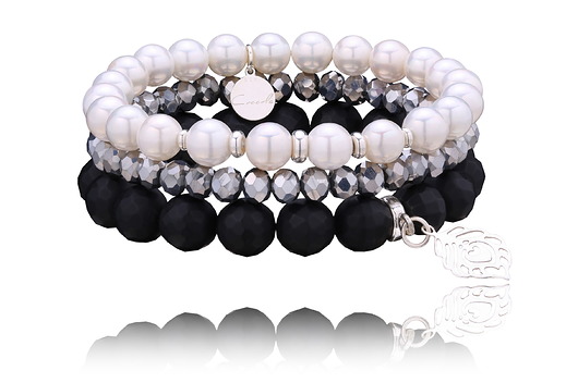 ZESTAW perła + onyks - srebro 925 G12 Coccola JEWELLERY