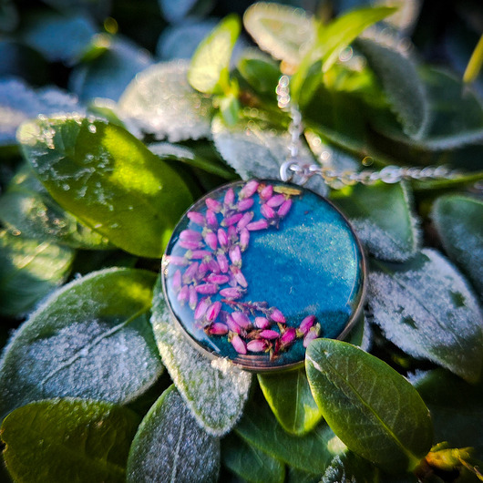 wisiory Wisiorek z wrzosem