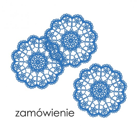zamówienie 3 serwetki filcowe błękitne śr.30cm home variety