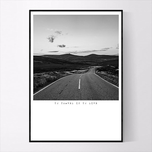 Plakat TRAVEL BLACK 50x70 cm MUKKO
