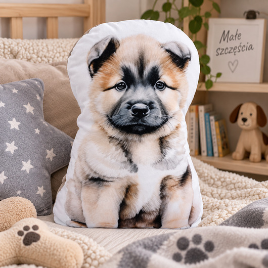 poduszki do pokoju dziecka Poduszka piesek przytulanka piesek akita inu maskotka pluszowy akita inu