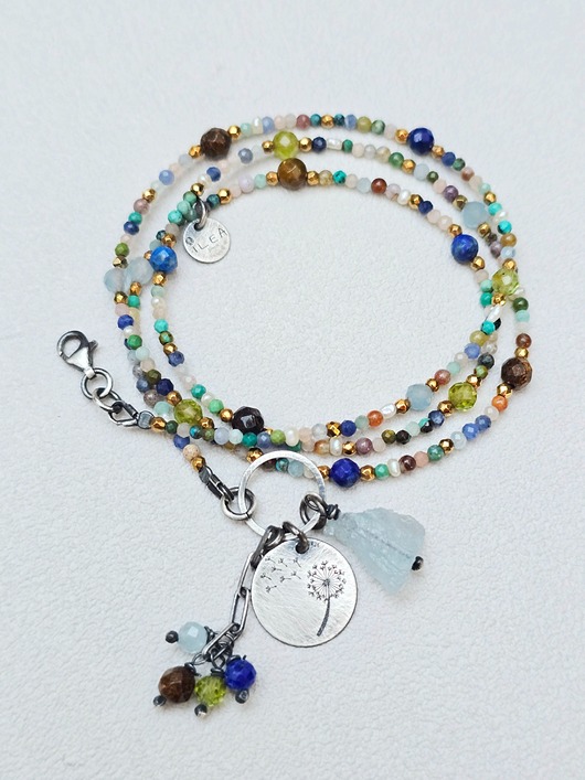 srebrne naszyjniki Delikatny Naszyjnik lub Bransoletka Łąka 2w1