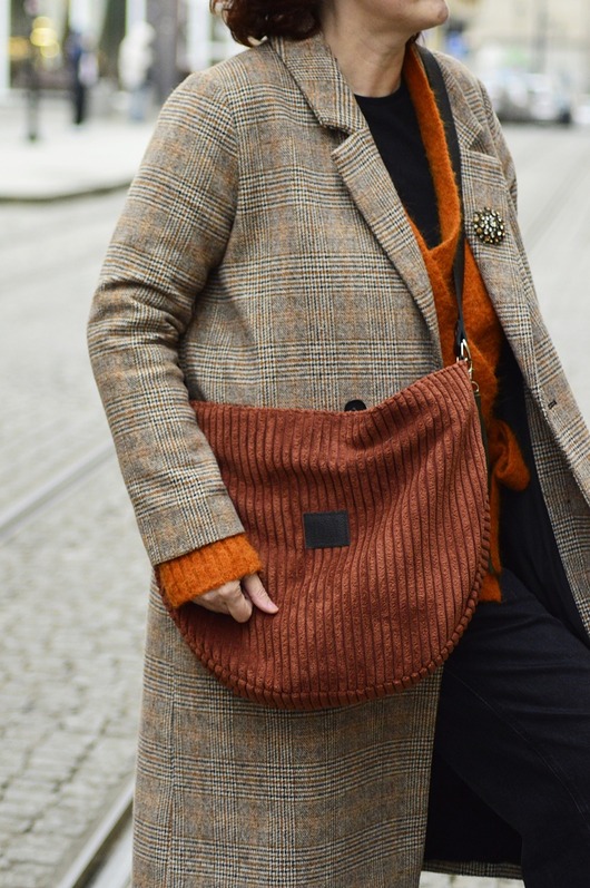 torby na ramię Mini Hobo Sztruks