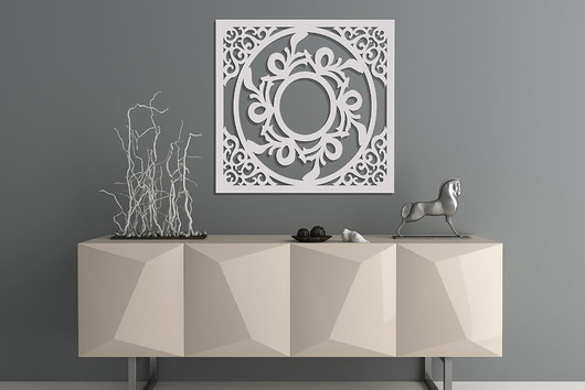 Ozdoby na ścianę DEKORACYJNY PANEL AŻUROWY, CHINA STYLE, DEKORACJA ŚCIENNA 3D, ORNAMENT, 60 cm