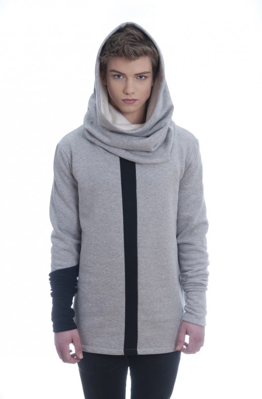 Bluza Black Stripe z kominem HebeQuss