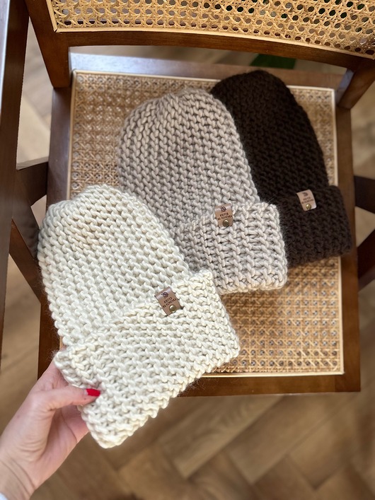 czapki damskie Czapka Natural Miękka jakość premium