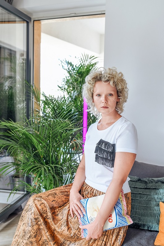 T-shirt z kieszonką Boho queen Kokoszkaofficial