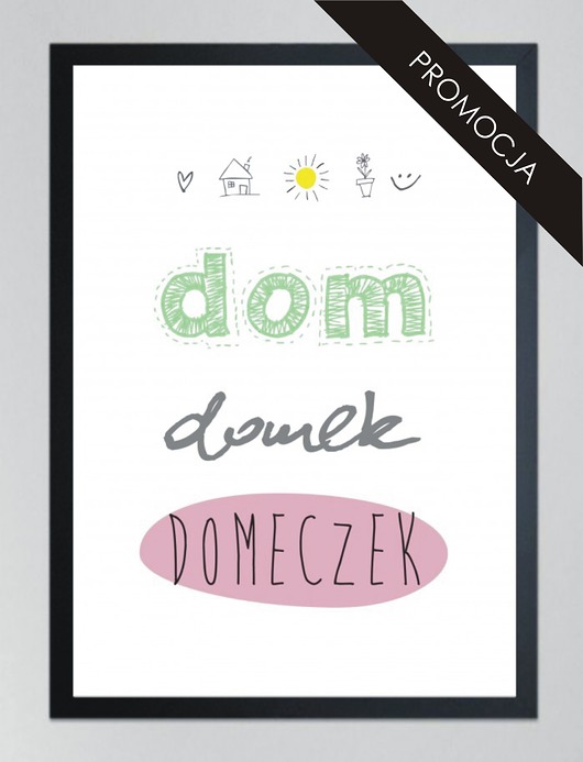 DOM, domek, domeczek - Poster 30x40 cm KOKO by HOKO