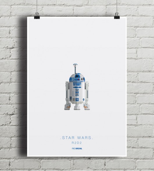 Star Wars - R2D2 - plakat A2 minimalmill