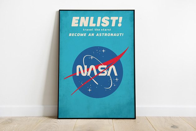NASA, plakat art vintage Pas De LArt