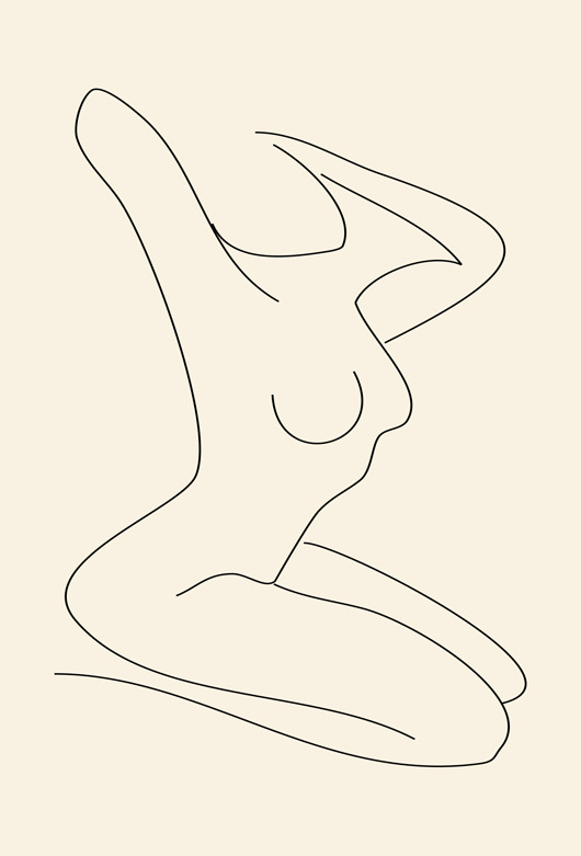 grafiki i ilustracje Plakat minimalistyczny kobiety w stylu line art