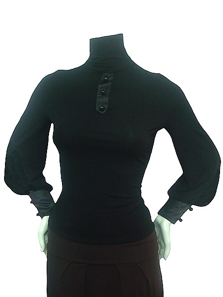 40(L) Golf z guzikami czarny YULIYA BABICH