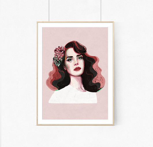 Lana Del Rey |  art giclee print A2| Żaneta Antosik PRINTS