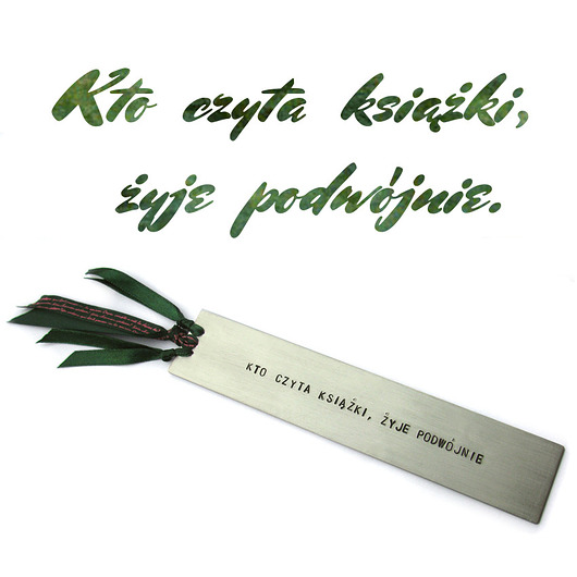 Zakładka - Kto czyta książki, żyje podwójnie Hundred Bookmarks