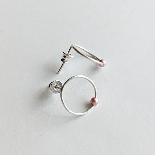 kolczyki z kamieniami Kolczyki OKRĄG