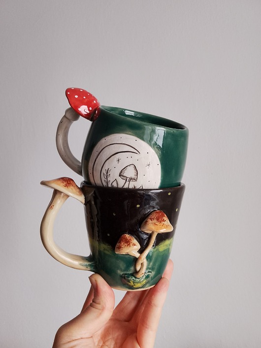 kubki Kubek z grzybem, realizacja