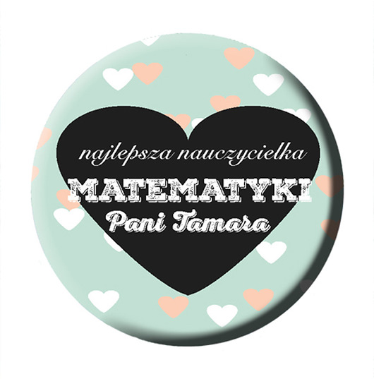 magnesy Magnes dedykowany nauczycielce z imieniem,