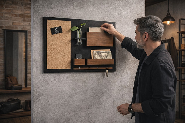 organizery Organizer ścienny + tablica magnetyczna, suchościeralna