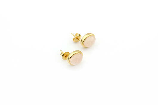 Brazi Earrings Kwarc Różowy złoto Brazi Druse Jewelry