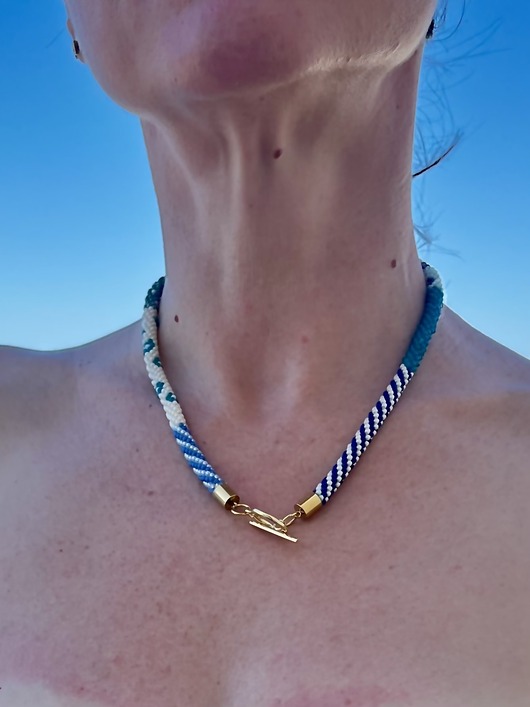 naszyjniki - inne Naszyjnik ze Szklanych Koralików