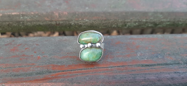 pierścionki - różne Chryzopraz - pierścionek regulowany