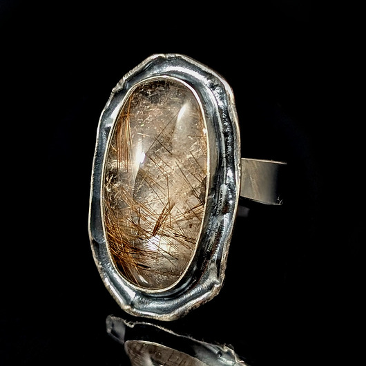 pierścionki - różne Pierwsze wejrzenie- kwarc i rutyl