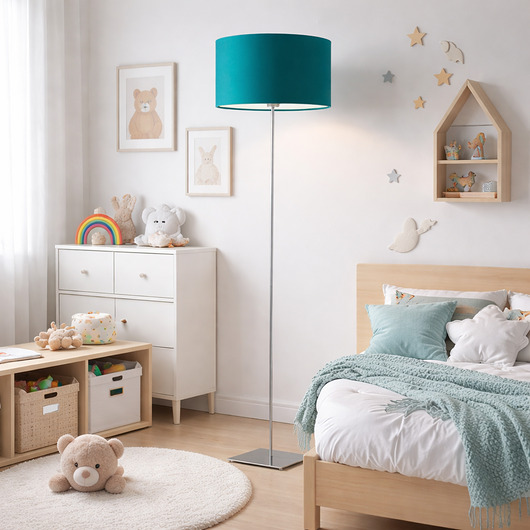 lampy do pokoju dziecka Lampa podłogowa dla dzieci SOFIA KIDS z pastelowym abażurem