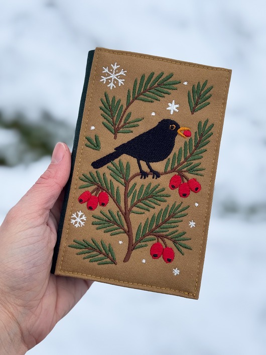 portfele damskie Haftowany portfel - kos i  cis