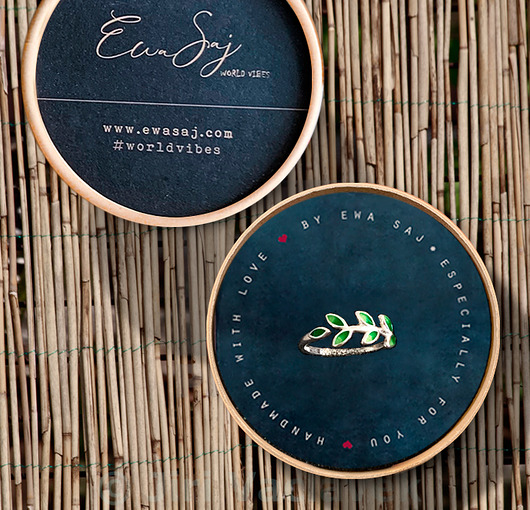 Green Vibes - SREBRO 925+BOX Ewa Saj  Silver