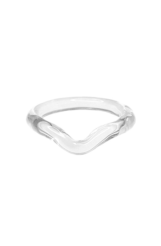 pierścionki - różne Minimalistyczny szklany pierścionek