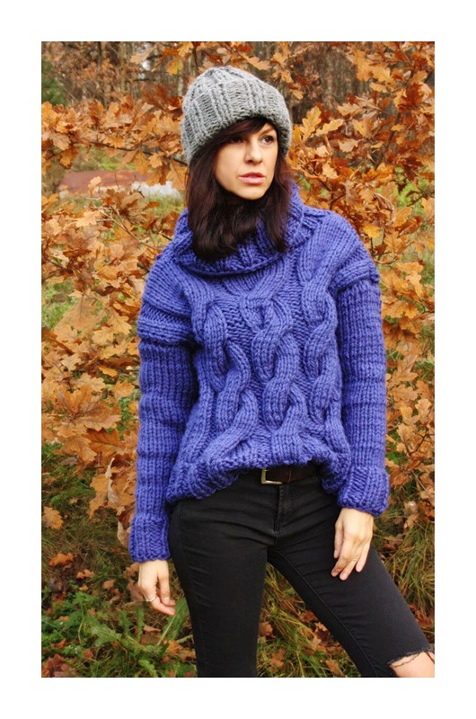 swetry damskie  Sweter z wełną z golfem