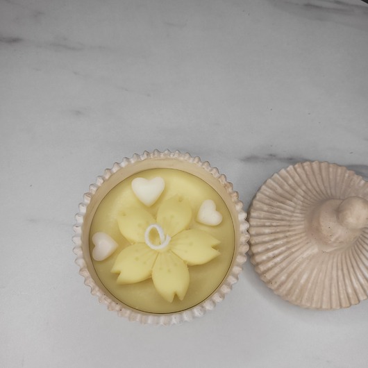 świeczniki i świece Świeca sojowa w ceramicznej doniczce