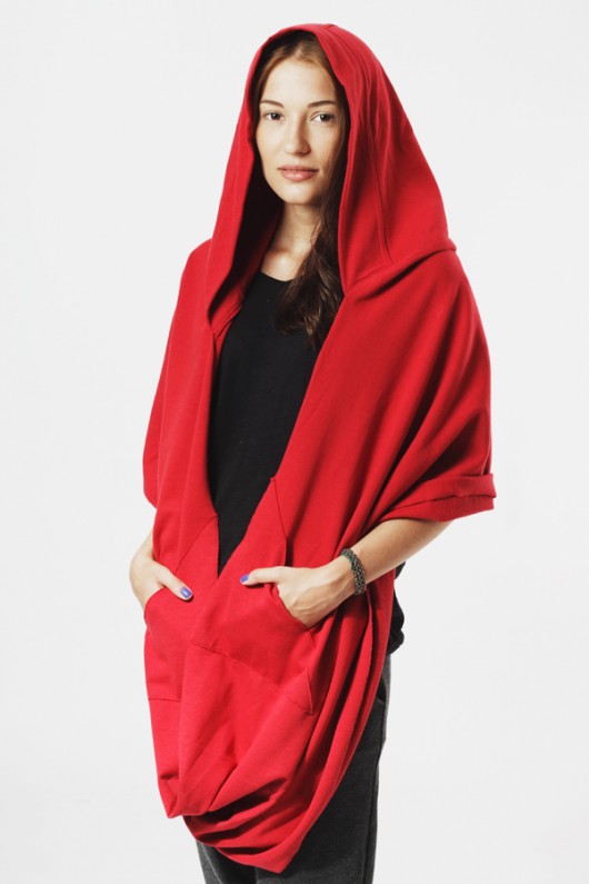 szale damskie Mnishkha THICK RED