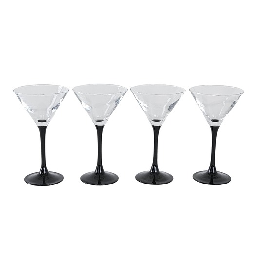 szklanki i kieliszki Komplet kieliszków do martini, duński design, lata 70, produkcja: Dania