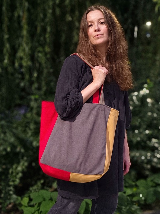 torby na ramię Lazy bag torba kolorowa bawełniana no waste