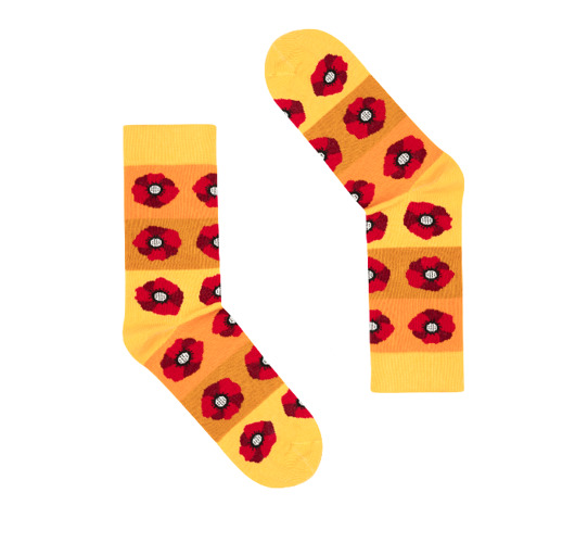 Skarpetki Polska Czerwone Maki 36-41 FAVES. Socks&Friends