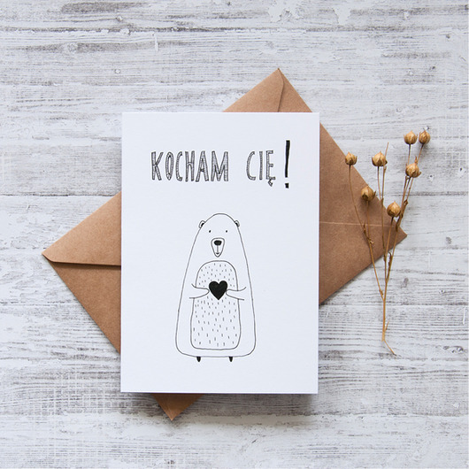 Kartka Miś Gosia Sendlewska
