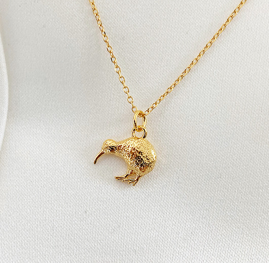 złote naszyjniki Naszyjnik kiwi necklace, ptak kiwi
