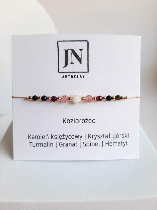 bransoletki z kamieni naturalnych Bransoletka zodiakalna Koziorożec