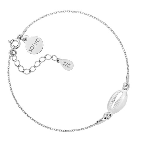 bransoletki srebrne Srebrna bransoletka z muszelką