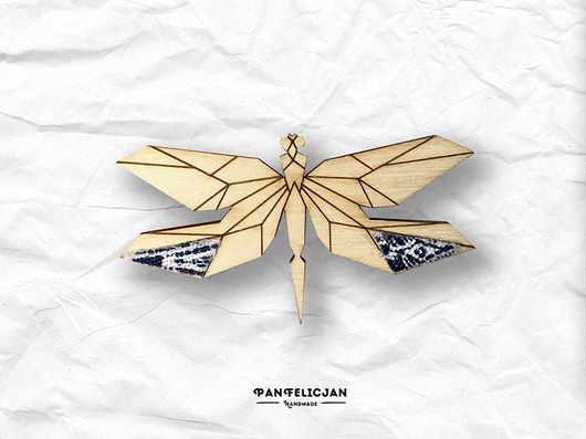 broszka origami - ważka PanFelicjan
